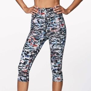 Lululemon Break Free Crop (Nulux 17") in Culture Clash Starlight Black